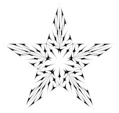 Black and white star