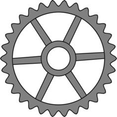 30-tooth cogwheel
