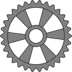 Metal cogwheel