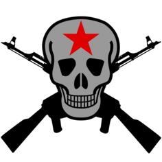 Skull with crossed guns