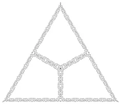 Flourish triangular frame
