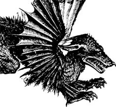 Angry dragon head
