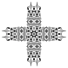 Cross with flowers