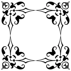 Square floral design