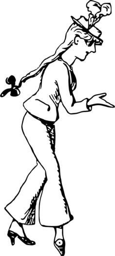 Leaning lady