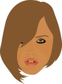 Brunette bob hairstyle