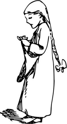 Girl with long hair