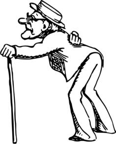 Old man with cane