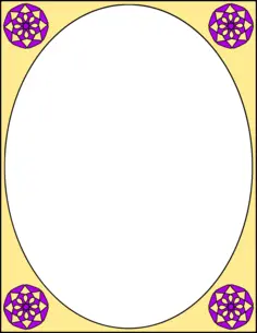 Oval frame with decorations