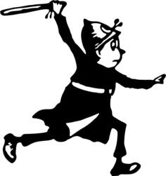 Policeman in act