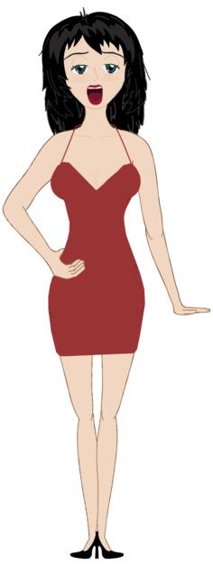 Woman in mini skirt
