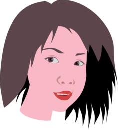 Asian woman's face