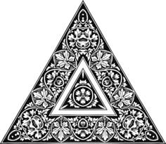 Triangular abstract design