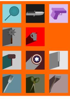 Different tools and weapons