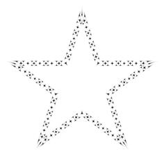 Black and white star outline