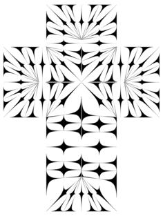 Black and white decorative cross