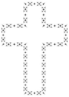 Black and white cross