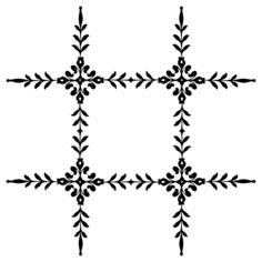 Black corner decoration