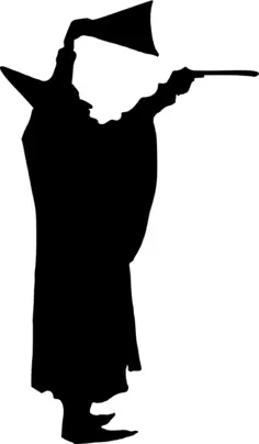 Magician silhouette