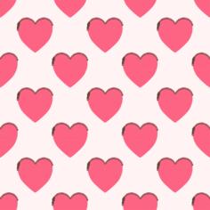 Heart-shaped purse seamless pattern
