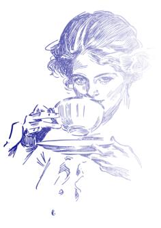 Sipping tea