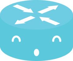 Blue router emoticon