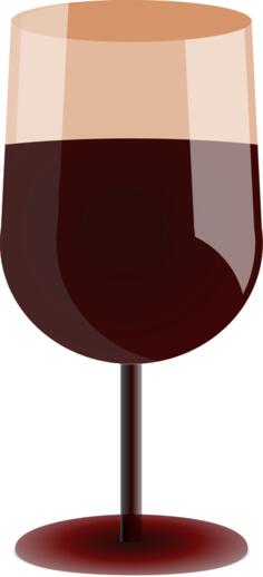 Red wine glass