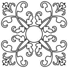 Ornamental Flourish Design Silhouette 2