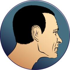 Man's head profile