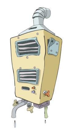 Broken water heater