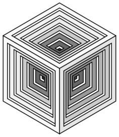 Engraved cube