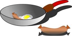 Eggs and sausages