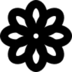 Black and white flower