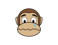 Ape crying
