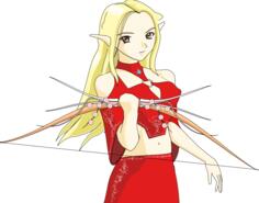 Female archer cartoon image