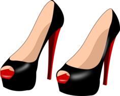 Black stiletto shoes