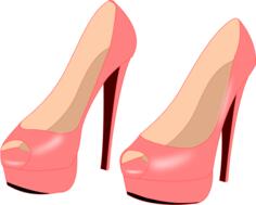 Shiny pink stilettos