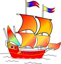 Colorful sailboat