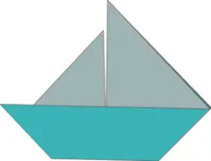 Origami sailboat