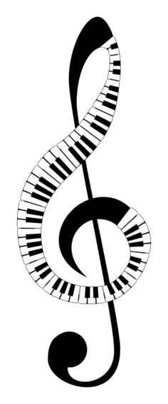 Clef with keyboards