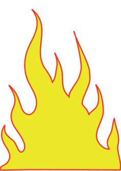 Yellow flames