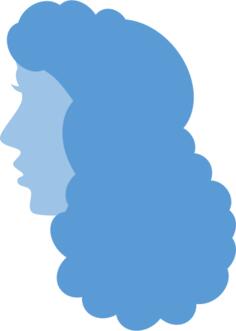 Woman in blue
