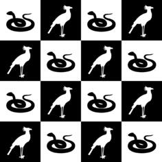 Bird and snake wallpaper