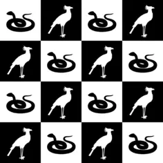 Bird and snake wallpaper