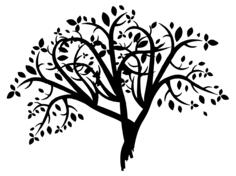 Abstract Tree Silhouette