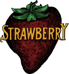 Strawberry with text