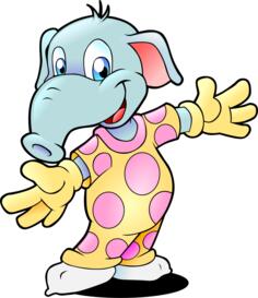 Elephant in pajamas
