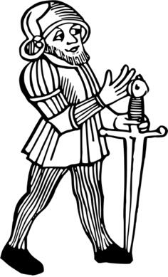 Medieval swordsman