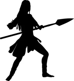 Woman with spear