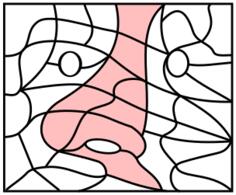 Human face mosaic
